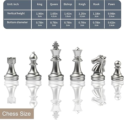 Miniatura 2 de Juego de ajedrez magnético de viaje de 10 pulgadas, perfecto para niños y adultos, adecuado para regalos