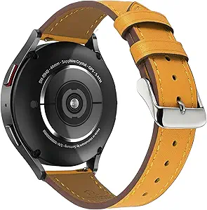 22mm Premium Italy Leather Watch Bands Compatible with Samsung Watch 3 45mm, Galaxy 46mm, Gear S3 Frontier, Quick Release Wear-resistant Leather Watch Straps Replacement Band for Women Men