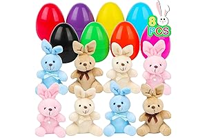 NEWBEA 8 Pcs Filled Easter Bunny Eggs