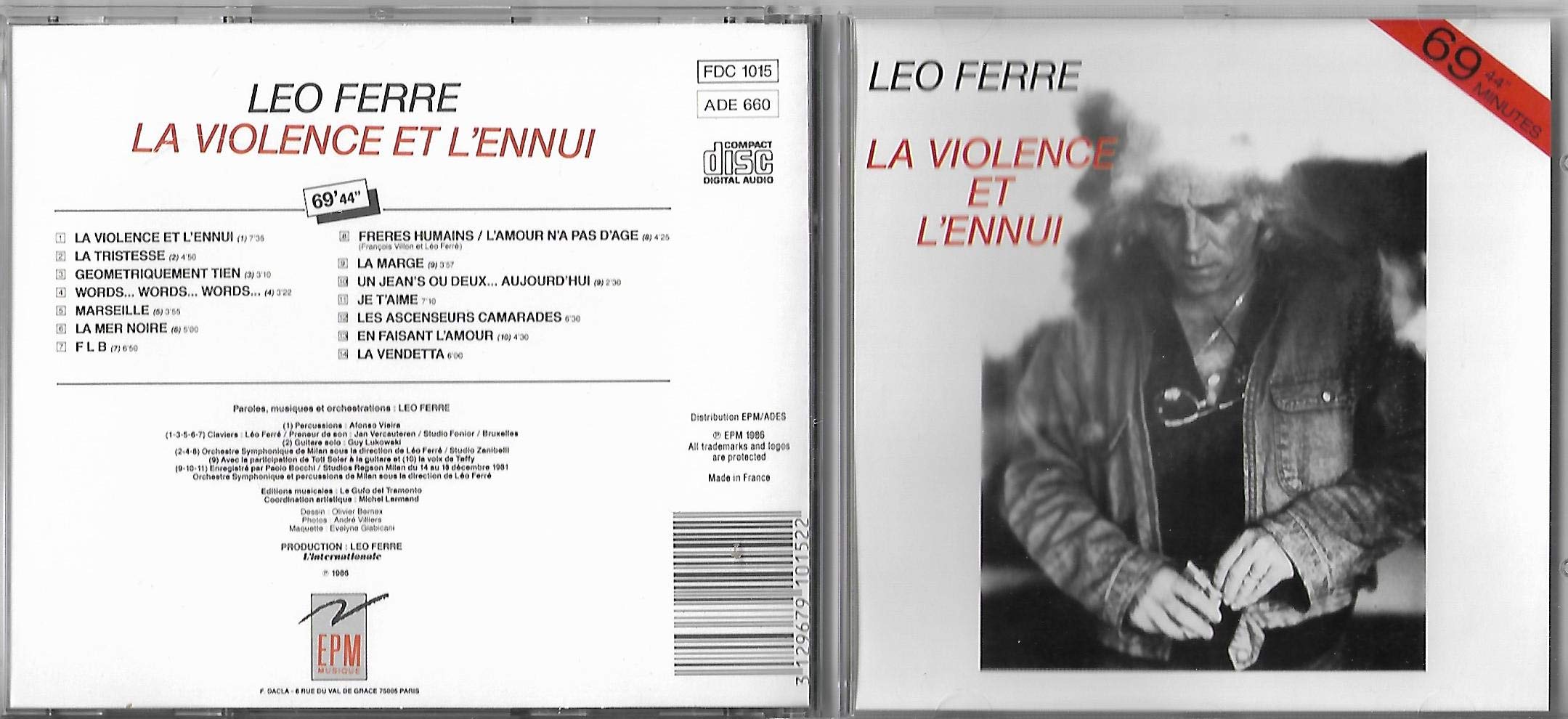 La Violence Et L'Ennui [Audio CD]