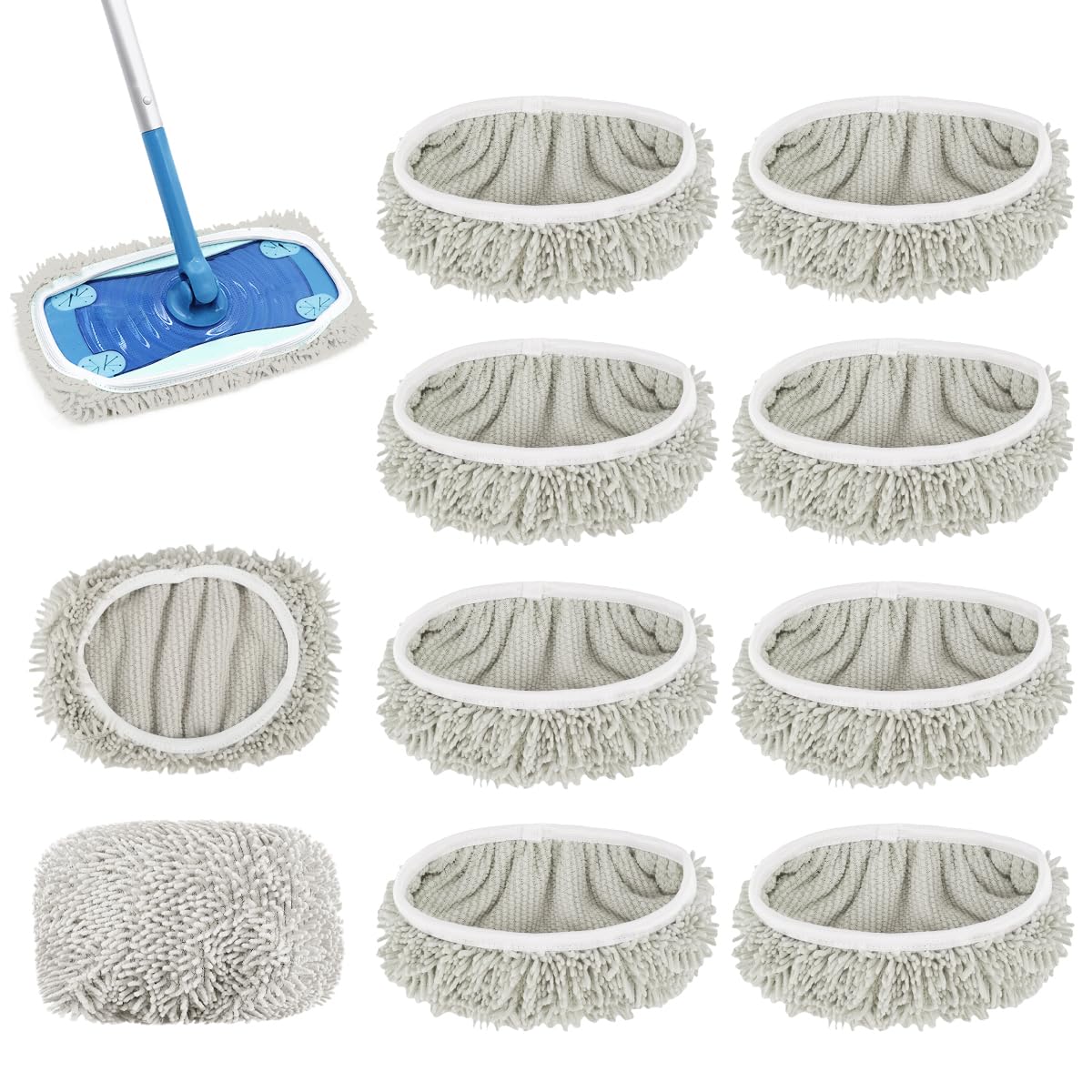 Kit Swiffer Balai Rose + 8 Chiffons Secs + 3 Humides - Capture Poussière, Poils Et Saleté Efficacement
