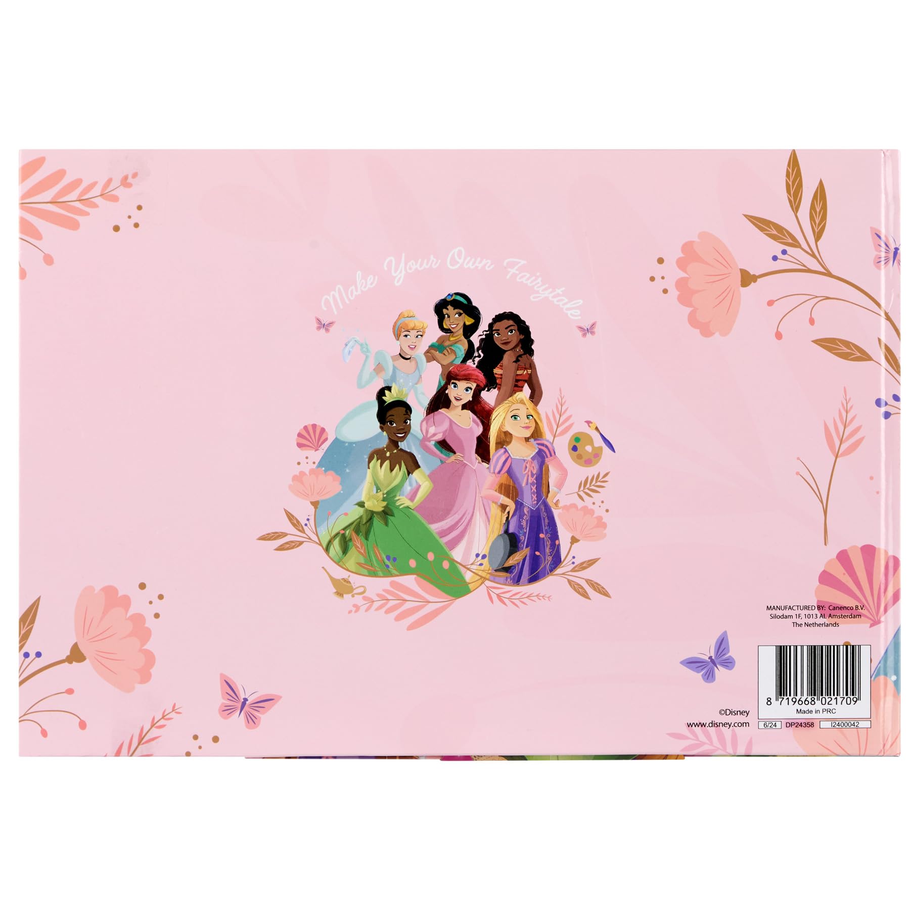 Disney Princess Magnetyczna książka dla dzieci, 40 figurek i akcesoria, interaktywny i kreatywny poradnik, Kopciuszek, Ariel, Belle & Co (DP24358)
