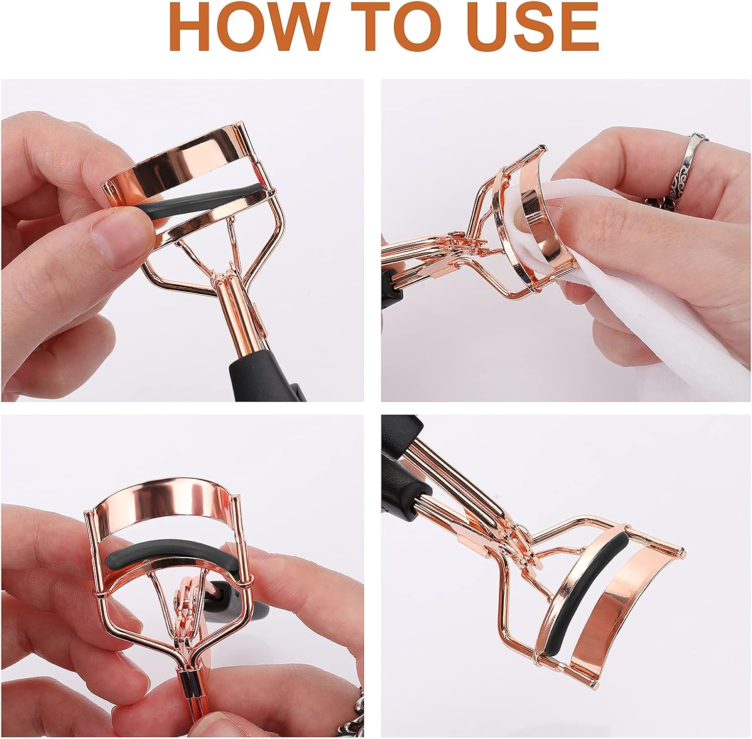 Sibba Professional Eyelash Curler, Lash Curler with 10 Extra Silicone Replacement Pads for Women Girls No Pinching or Pulling Fit All Eye Shapes (Gold) : Beauty & Personal Care