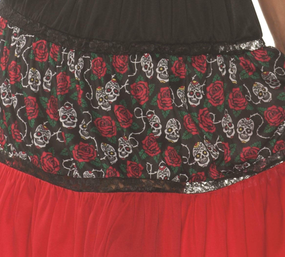 UNDERWRAPS womens Day of the Dead Sugar Skull Senorita Costume - Red