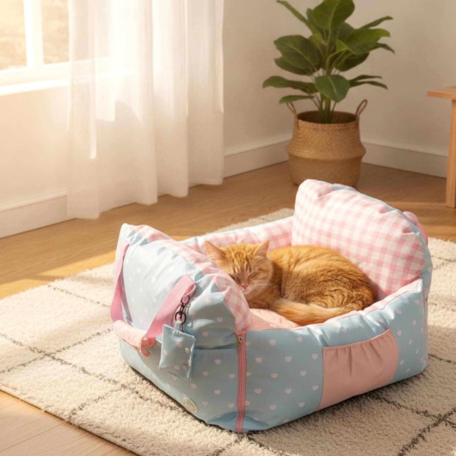 kowaku Trasportino per Cani Trasportino Borsa Gabbia Cuccia con Cinghie E Clip Integrate per in Auto Interno Morbido E Pannello Rinfrescante Tessuto 600D, Viola Selene, M Suggerito Entro 8 Jin