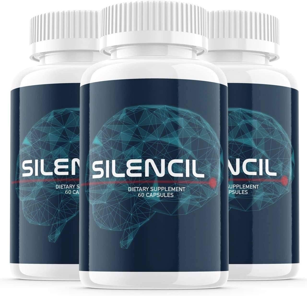 (3 Pack) Silencil for Tinnitus Supplement Pills, Premium Silencil Tinnitus Support Relief Supplement Capsules (180 Capsules)