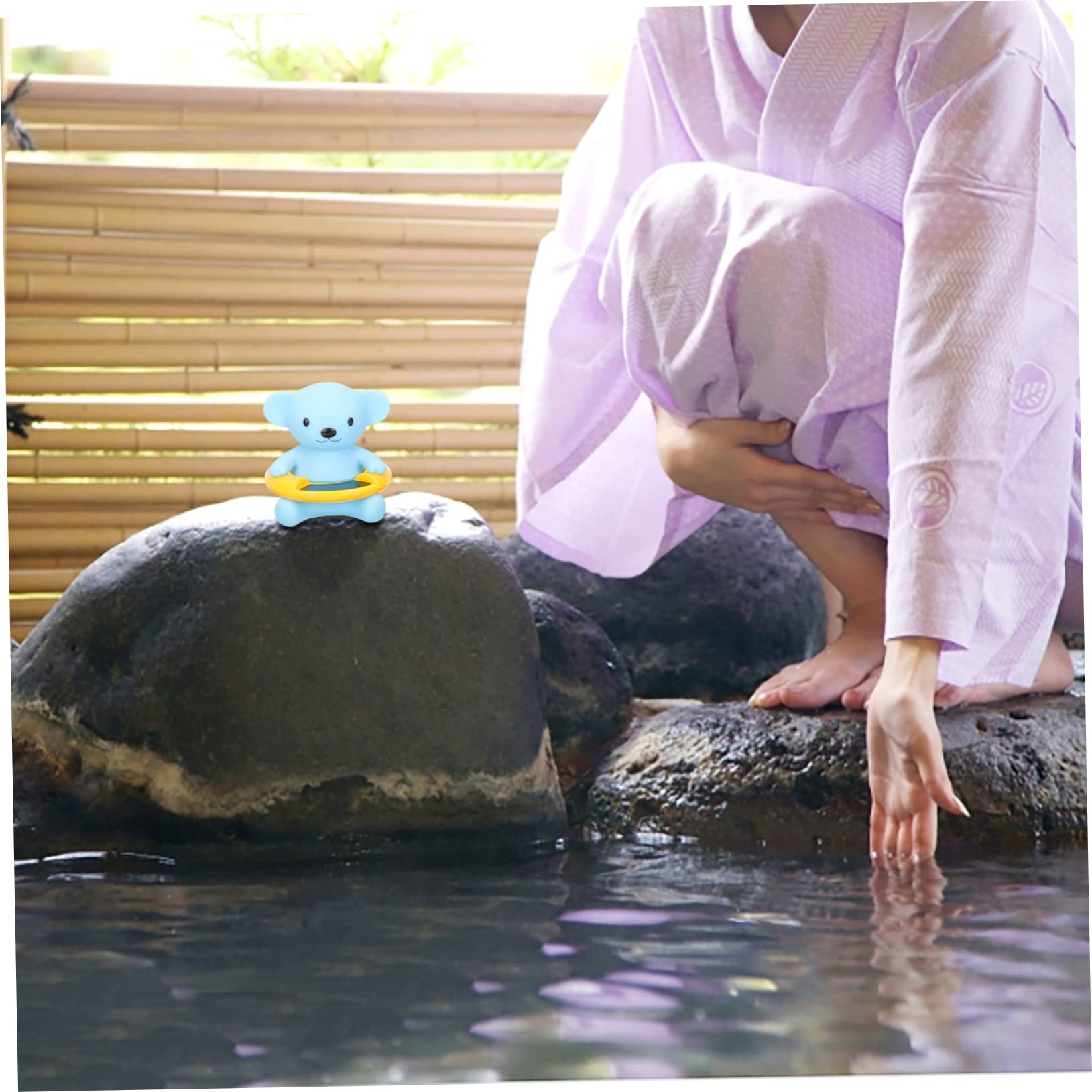 BESPORTBLE 3pezzi Termometro Galleggiante Per Bagno Per Forma Di Orsetto Misuratore Di Temperatura Per Piscine e Vasche Idromassaggio Con Display Digitale e Design Adorabile Giocattolo e