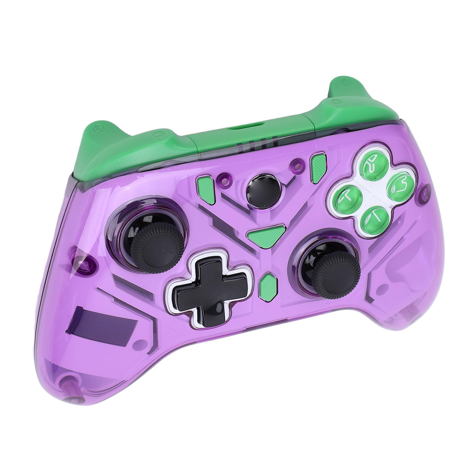 KUIDAMOS Controller di Gioco Wireless 2.4G con Trigger Hall e Luce RGB per Esperienza di Gioco su PC (Viola)