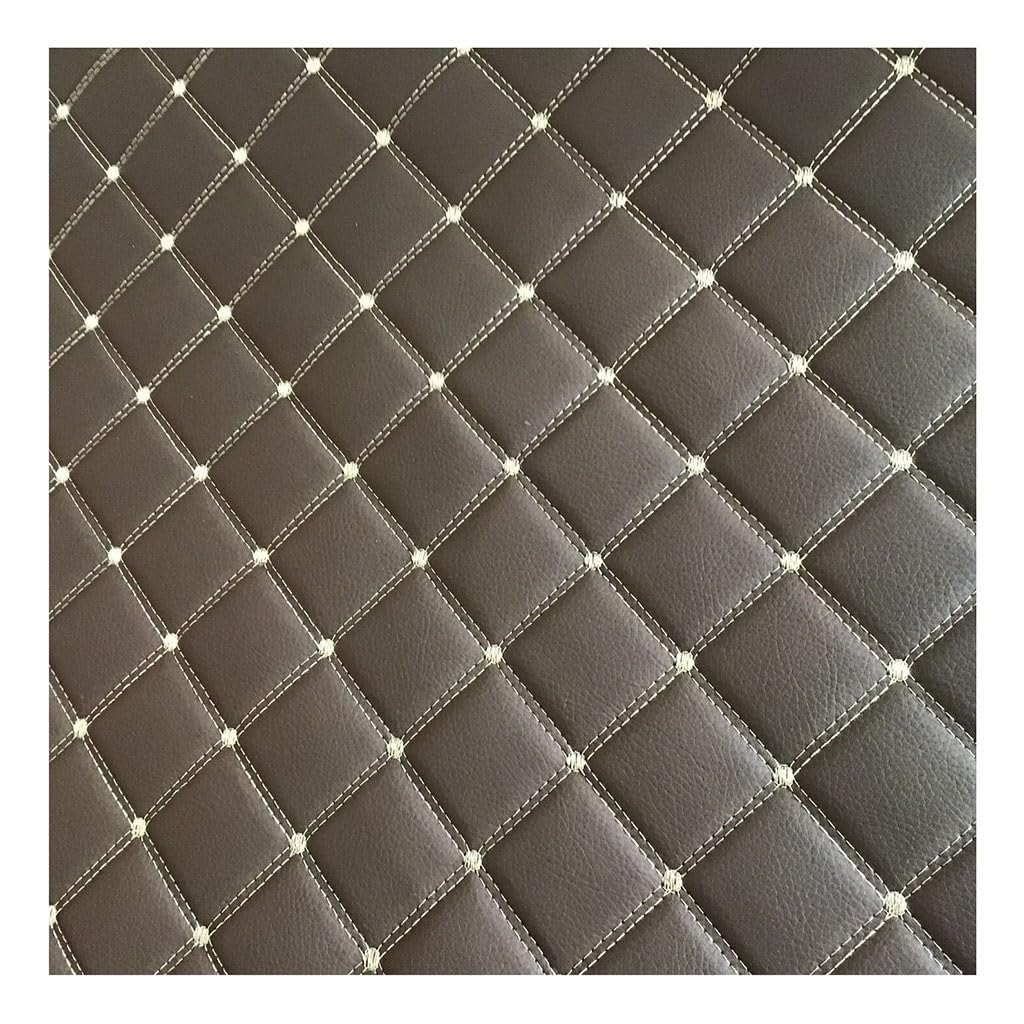 Miękka tkanina ze skóry PU 100 x 160 cm sztuczna skóra materiał obiciowy na sofę, krzesło, pokrowiec na krzesło, rękodzieło, wzór vintage materiał DIY (Brown, 1,6 x 8 m)