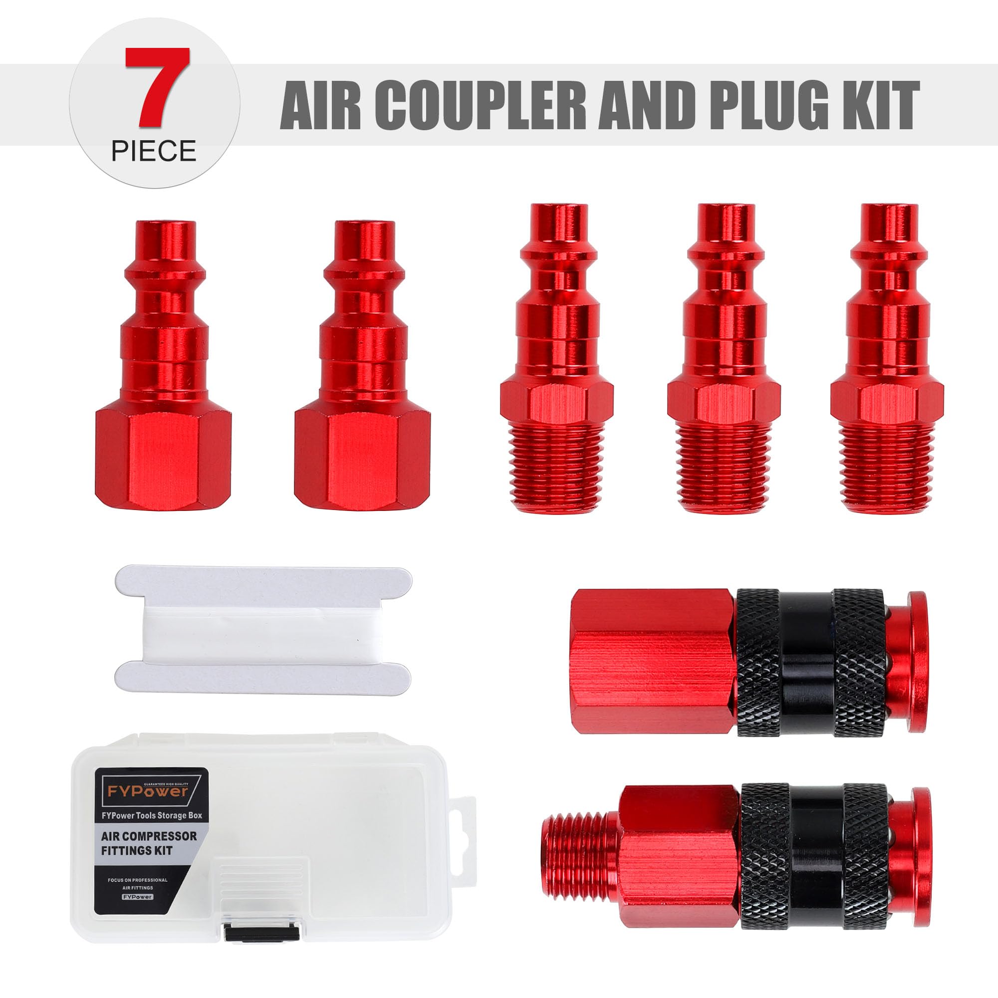 Snapklik.com : Air Hose Fittings, 7 Pieces 1/4