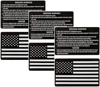 BWESOO 3Pcs Black Miranda Card with Torn American Flag on The Miranda Warning Card Miranda Rights Standard Field Sobriety Test Clues Cards Police Gift,Cards and Card Stock, Paper Cards and Card Stock