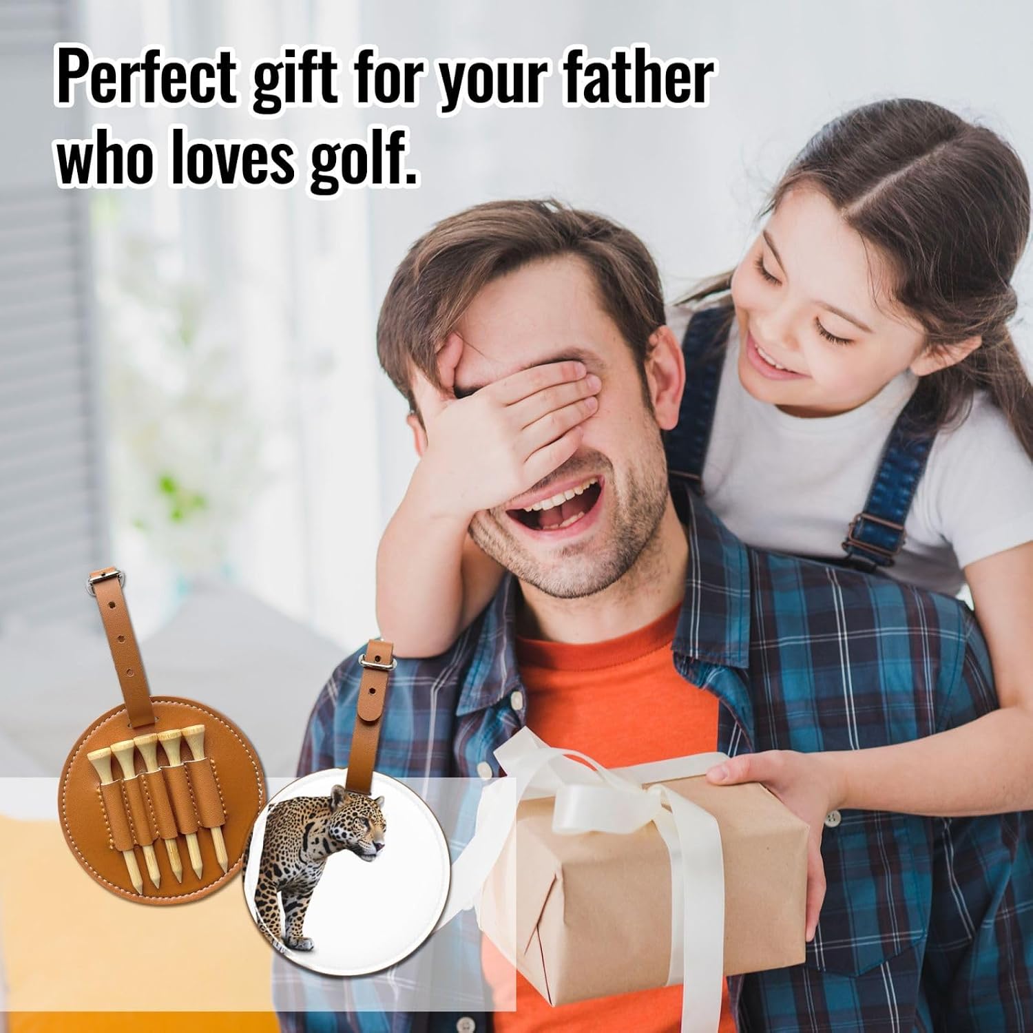 Jaguar Stripes Brown Golf tee Storage Bag - Easy to Carry Around and More efficient in Playing Golf