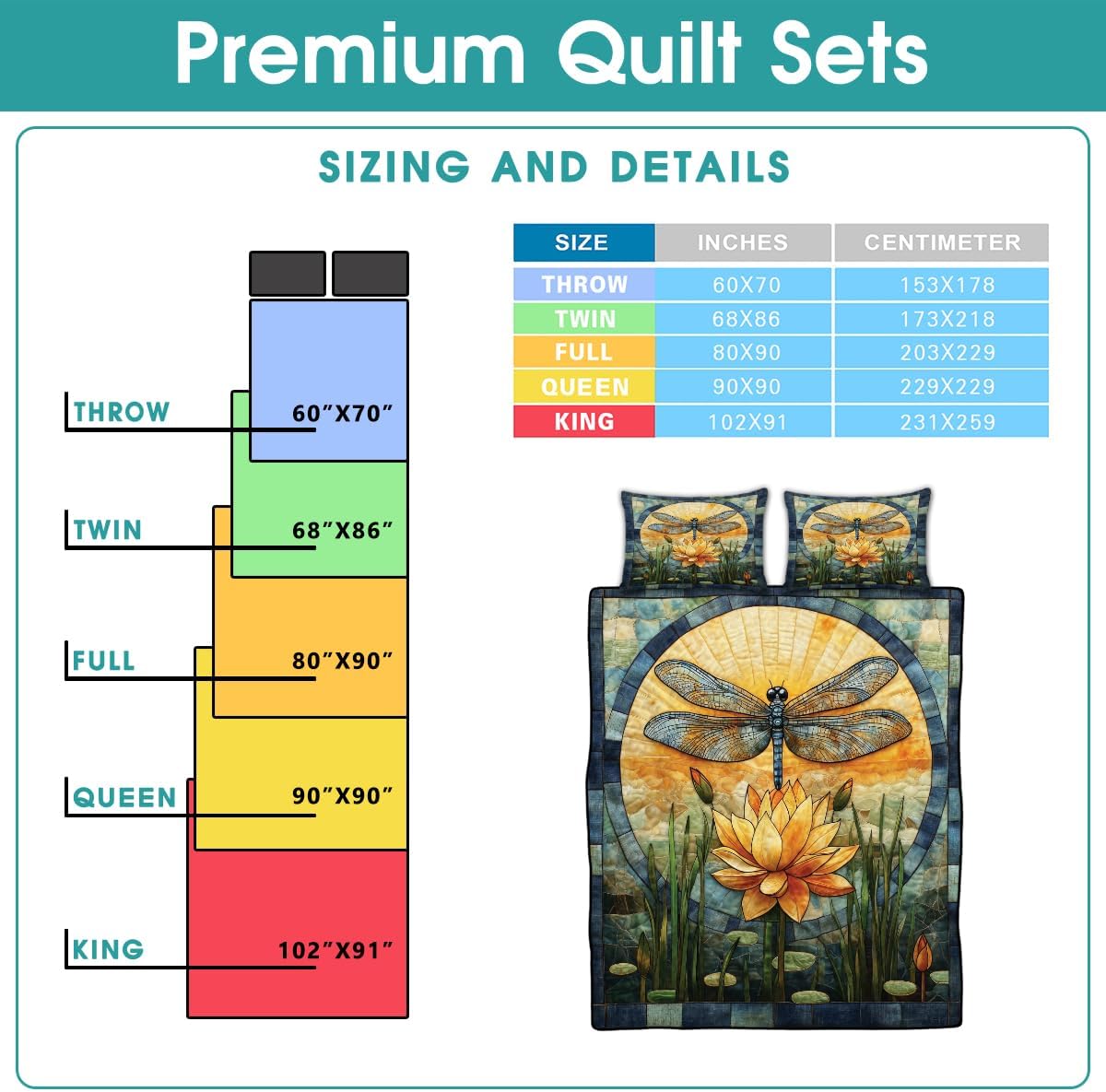 Dragonfly Patchwork Pattern Quilt Set, Animal Style, Dragonfly Quilt Set Bedspread, Custom Patchwork Pattern Quilt Bedset, Cotton Bedding for Bedroom Girl Room