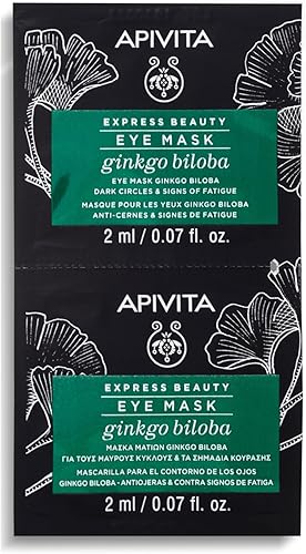 Apivita Express Beauty Ginkgo Biloba Eye Mask, Cooling Care for Dark Circles & P