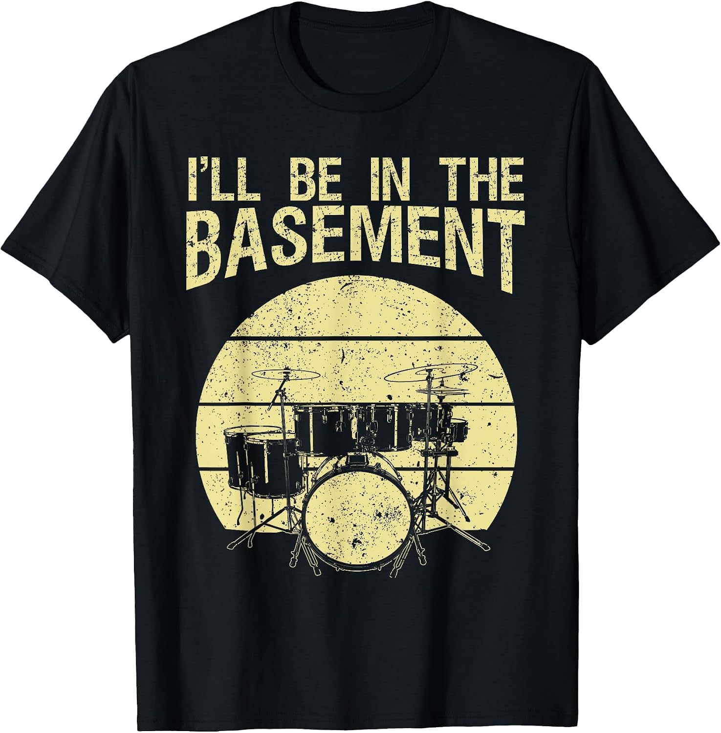 Funny Drummer Art for Men Women Drum Set Drumming Lovers T-Shirt