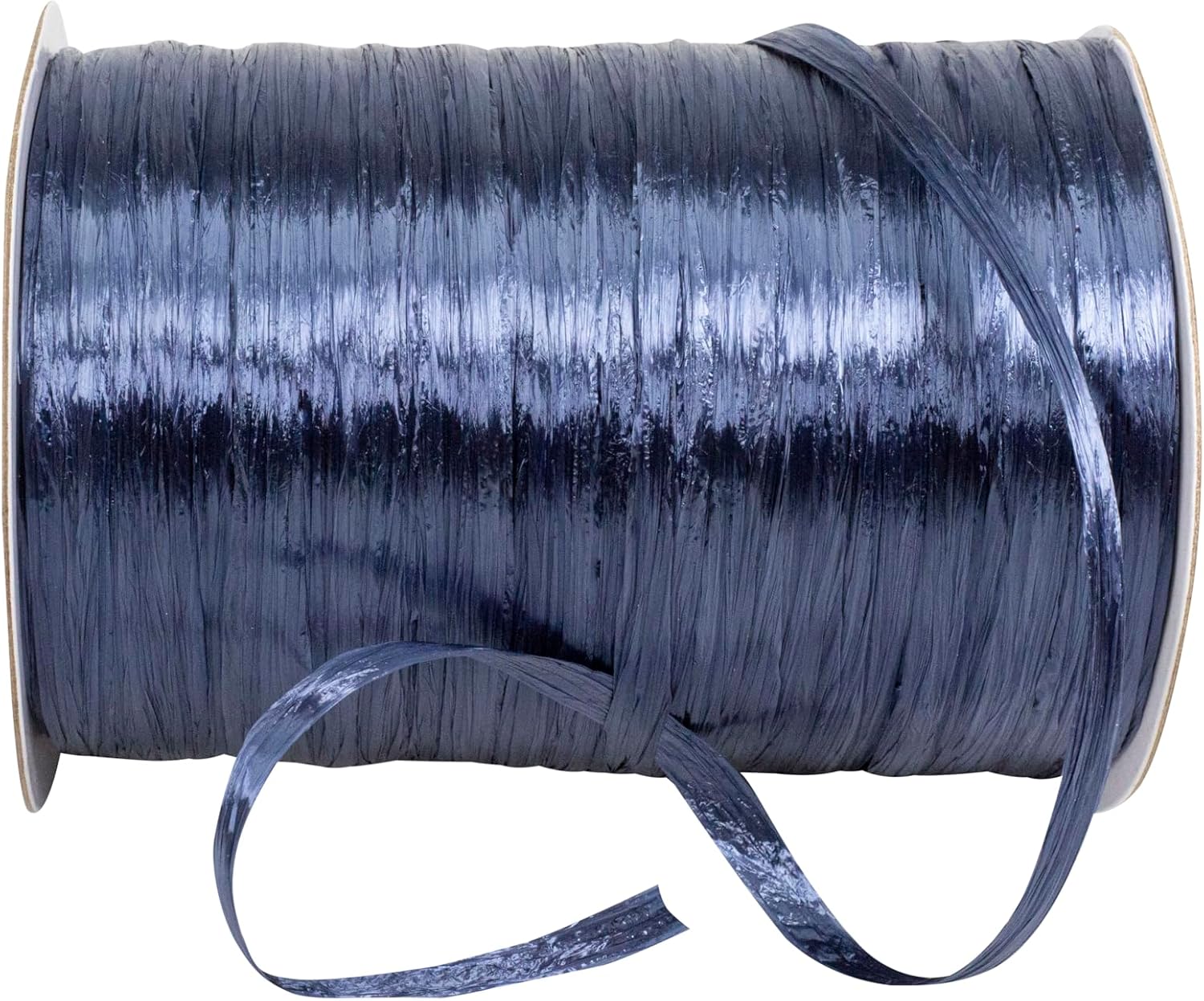 Home Decor Trimmings - Raffia Prime - Rayon - Pearl, Navy, 1/4 Inch, 100 Yards