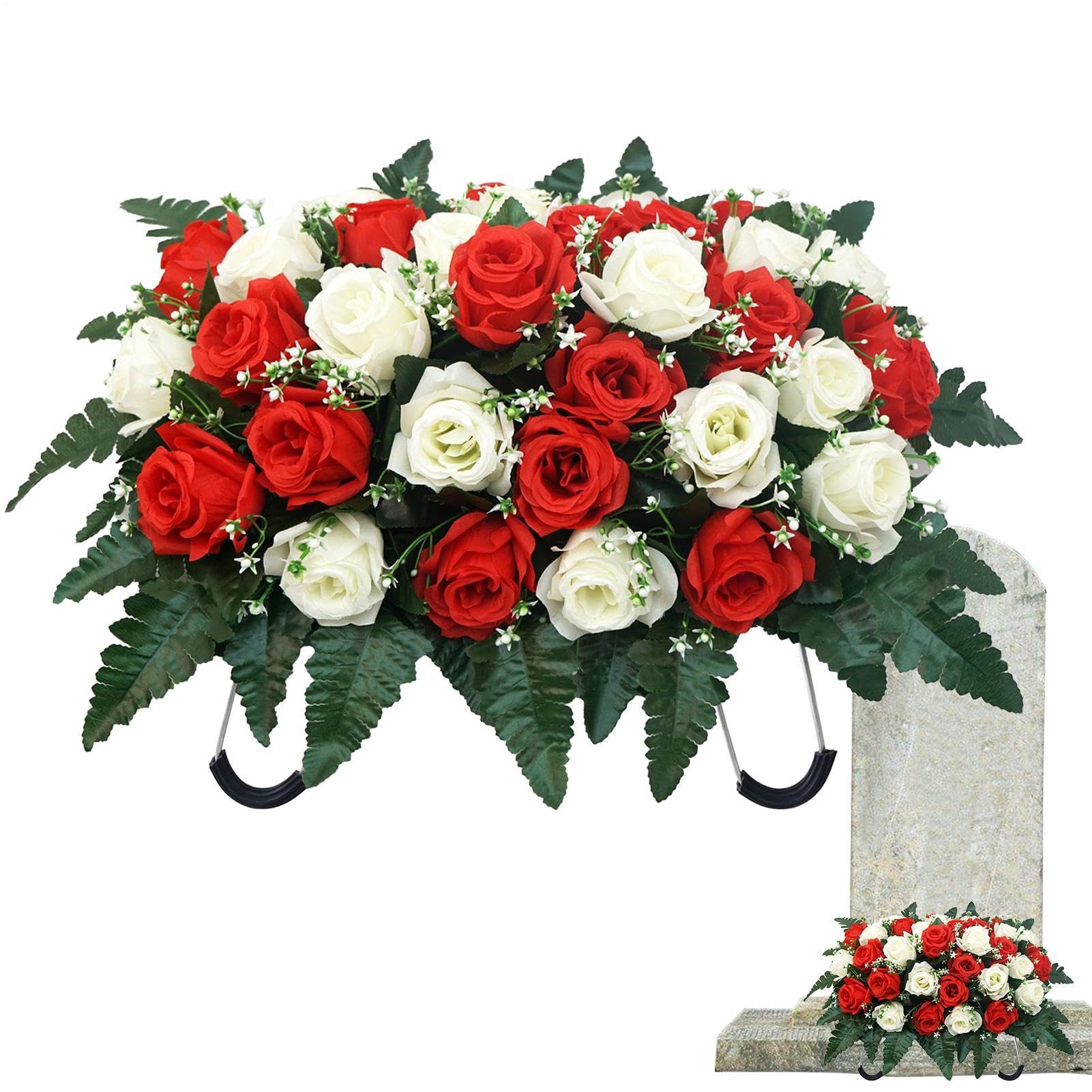 Roses artificielles de cimetière pour honorer la mémoire de nos proches