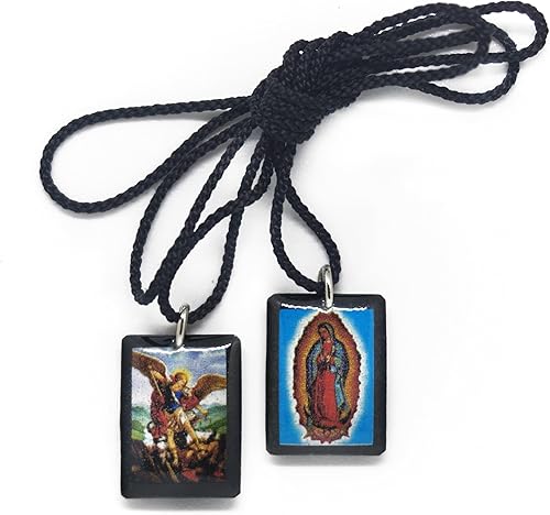Miniatura 2 de Escapulario de cristal acrílico hecho a mano del Sagrado Corazón de Jesús, Sagrada Virgen del Carmen, Sagrada Virgen de Guadalupe y San Miguel