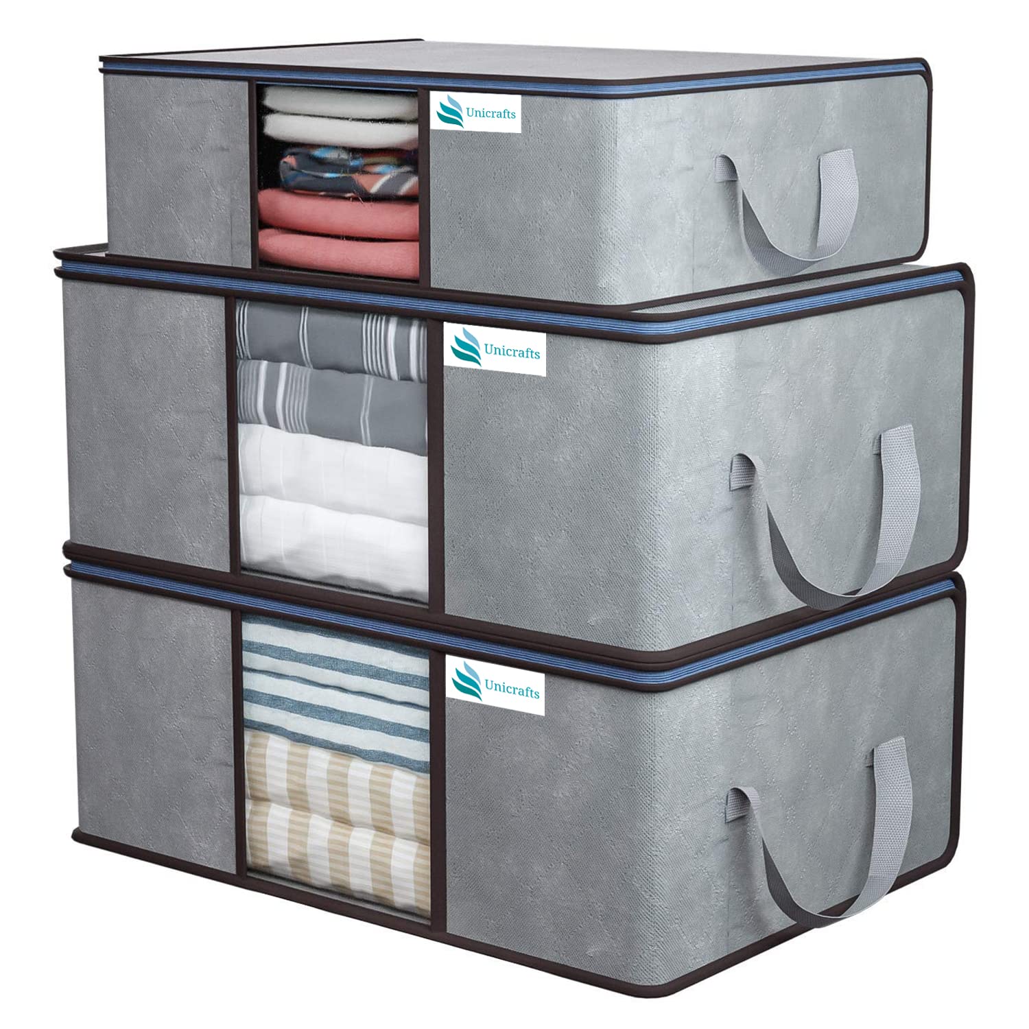 Underbed Organizers (Grey, Set of 3)