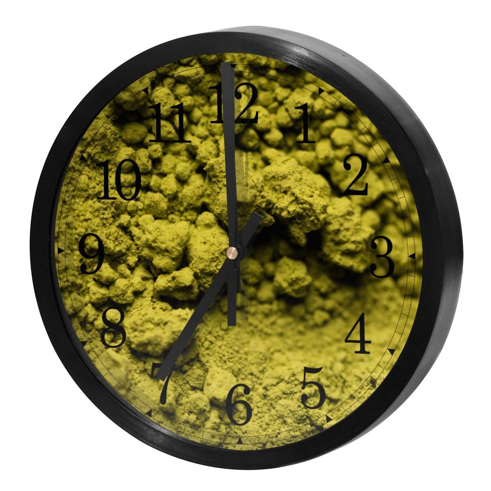 Horloge murale sans tic-tac à quartz de précision couleur vert thé