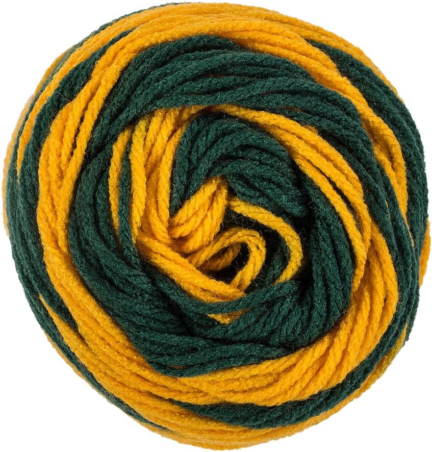 RED HEART Team Spirit Yarn, Green/Gold