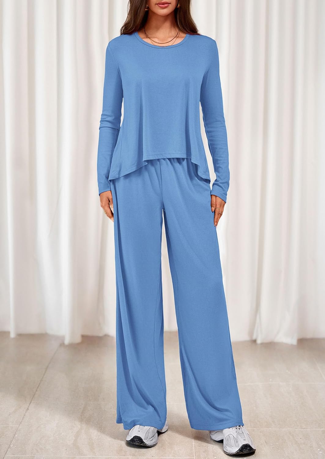 PRETTYGARDEN Women's 2 Piece Lounge Fall Sets Casual Long Sleeve Pajamas Comfy Pants Matching Spring Travel Outfits Clothes - Image 8