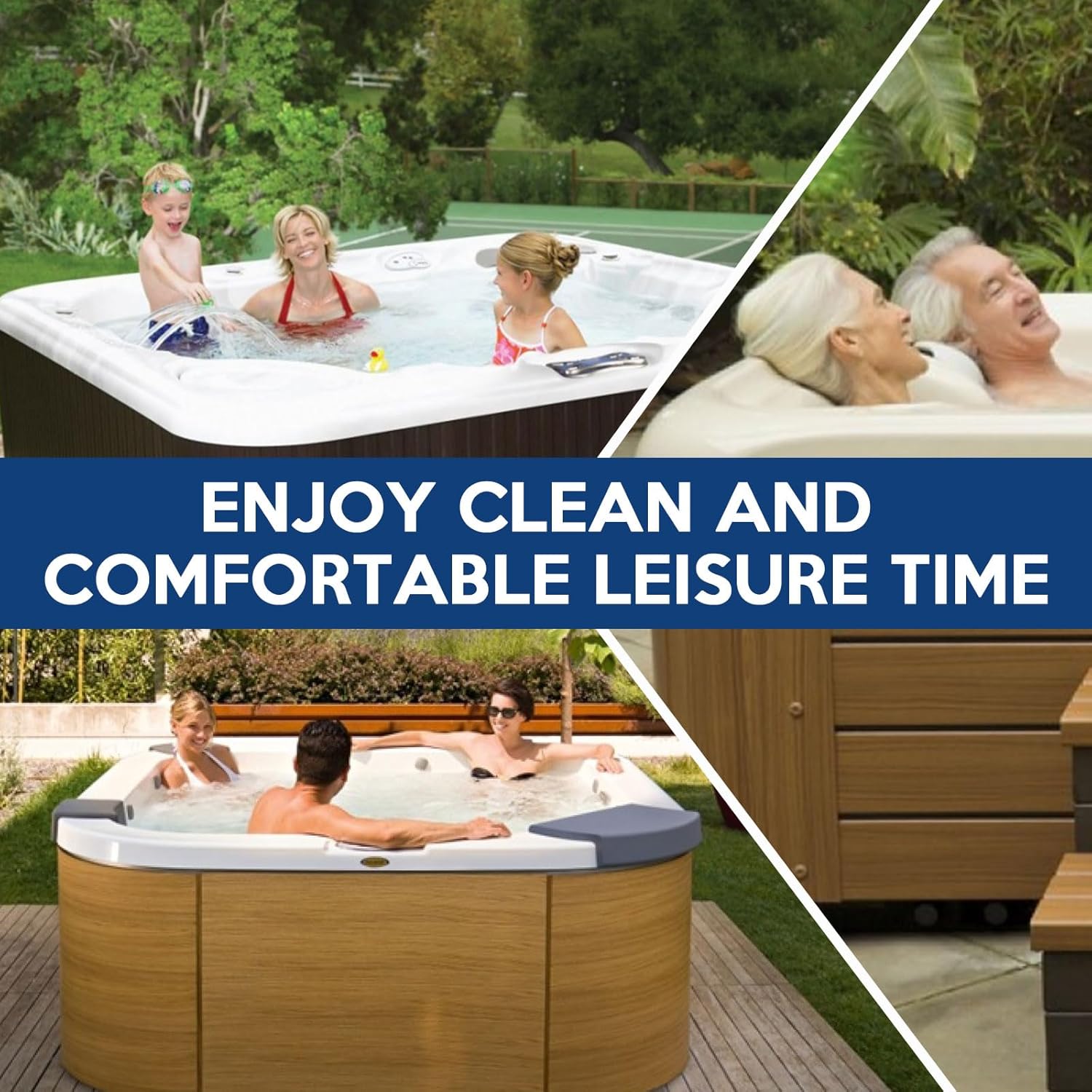 REEPLAR RPF2540 Hot Tub Filter Replace Jacuzzi 2540-381 Compatible with J-200 Series (2007+) J-115 J-125 (2016+), 95 sq ft Pool & Spa Filter Cartridge with Closed Handle