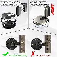 Vista 6 de HOOFUS Tope de Puerta de Piso Mecánico sin Imán, Soporte de Puerta Ajustable, para Espacios de Puerta de hasta 0.75 Pulgadas de Altura, Sin Clavos