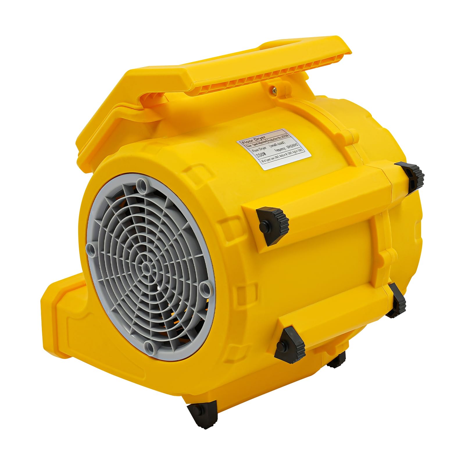 Bodentrockner 250W Mighty Centrifugal Air Mover, Gym Bodenventilator Geräuscharm Teppichtrockner, Tischventilatoren für Kühlung, Lüftung, Trocknung