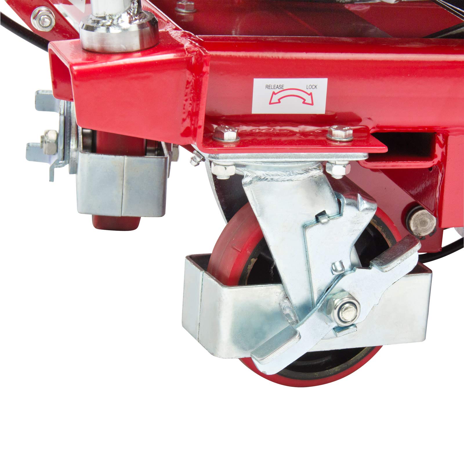 DEMA Hubtischwagen Quicklift TF-500 – Hydraulischer Hubwagen, Fahrbarer Hubtisch, Transportwagen, Tischwagen, 500 kg Tragkraft, Stahl, Rot, Robust & Vielseitig, Ideal für Werkstatt & Lager