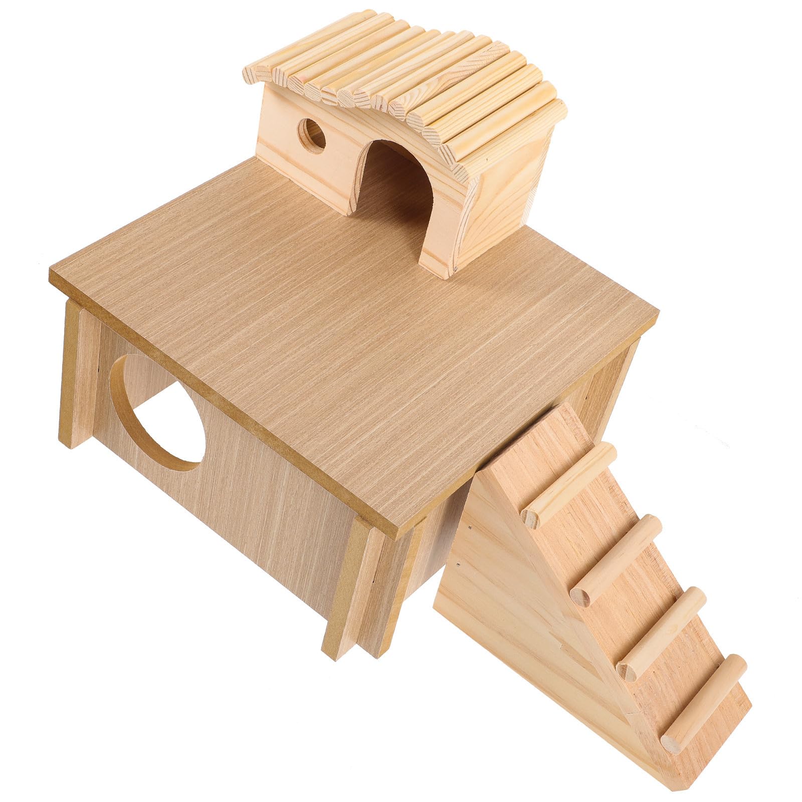 Hamsterversteck Holzspielplatz mit Leiter, Bissfestes Versteck