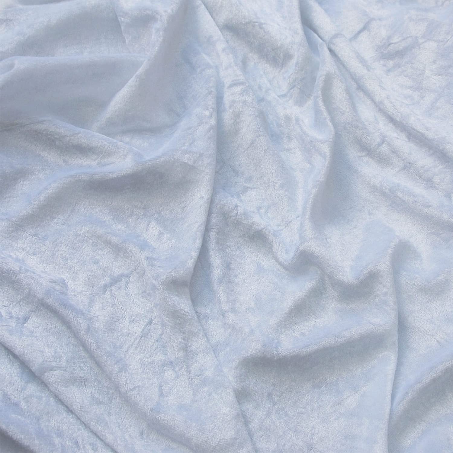Premium Crushed Velvet Velour Dress Fabric Crafting, Theatrical Display Stretch Material | 59" Width - 150cm (2 Metres (200cm x 150cm), White) — image 1