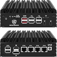 Vista 9 de Aparato de cortafuegos de 2.5GbE Mini PC, Intel N100 de 12ª generación (3.4 GHz) 4xIntel I226V Nics sin ventilador Mini enrutador de computadora