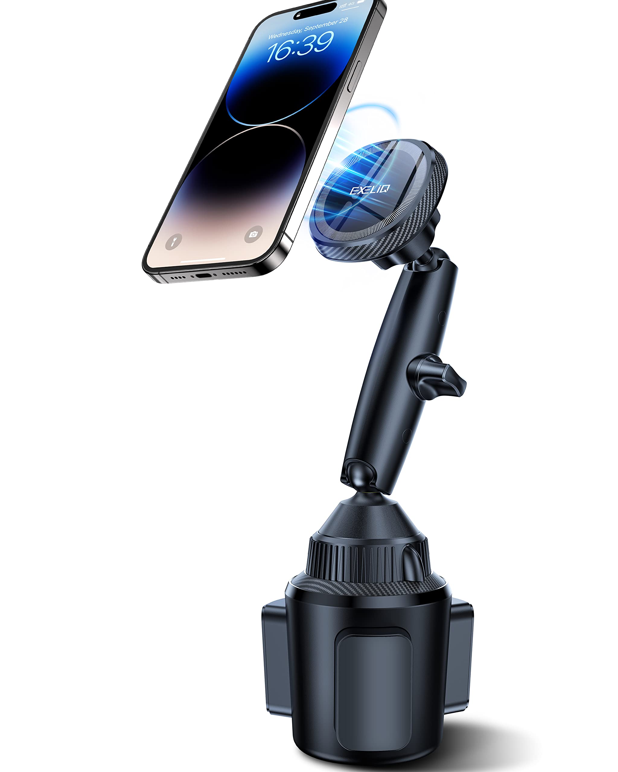 Support Téléphone Voiture Magnétique Nulaxy - Rotation 360°, Fixation Tableau De Bord - Compatible MagSafe IPhone