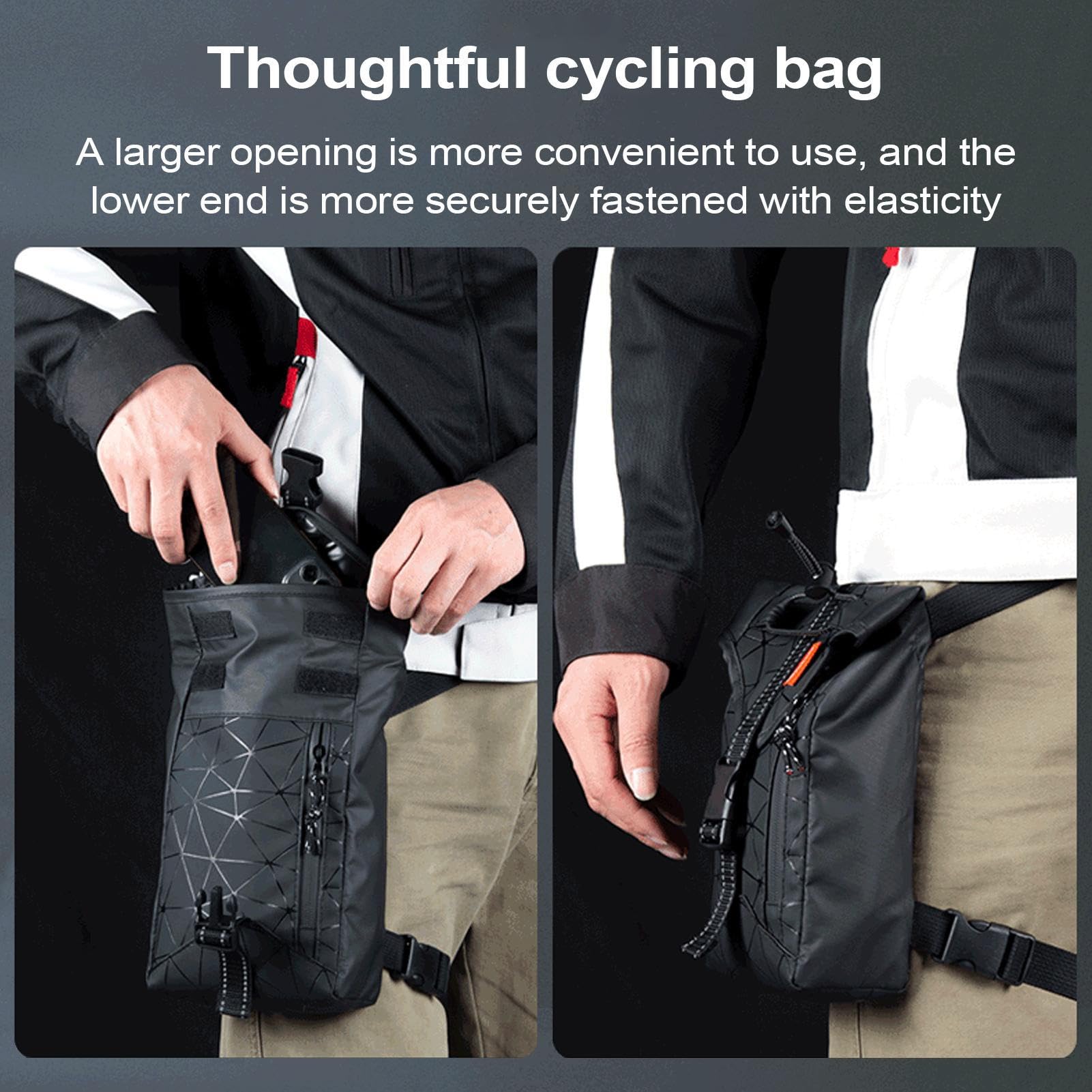 Marsupio impermeabile da 2 l, regolabile, riflettente, per ciclismo, pesca, caccia, corsa, viaggi, attività all'aperto, attrezzatura da festival per sport d'avventura
