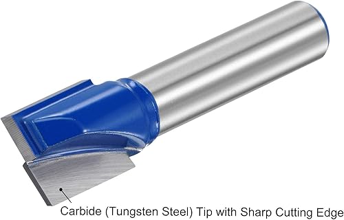 Miniatura 3 de uxcell Broca inferior del router de la limpieza de la caña del diámetro 26.2 ft m de 39.4 ft m, cortador inclinado carburo de 2 flautas sin
