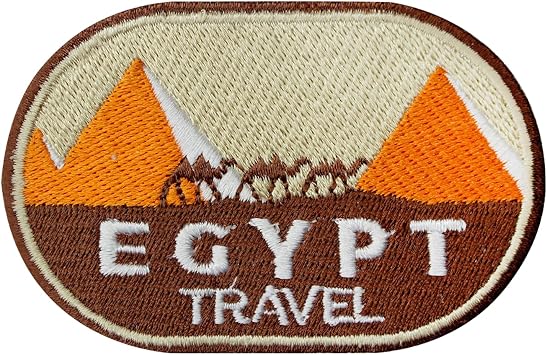 Egypt travel patch, Travel Egypt patch, Pyramid patch, Embroidered Iron on Sew on Patch Badge for Clothes etc.8x5.5cm