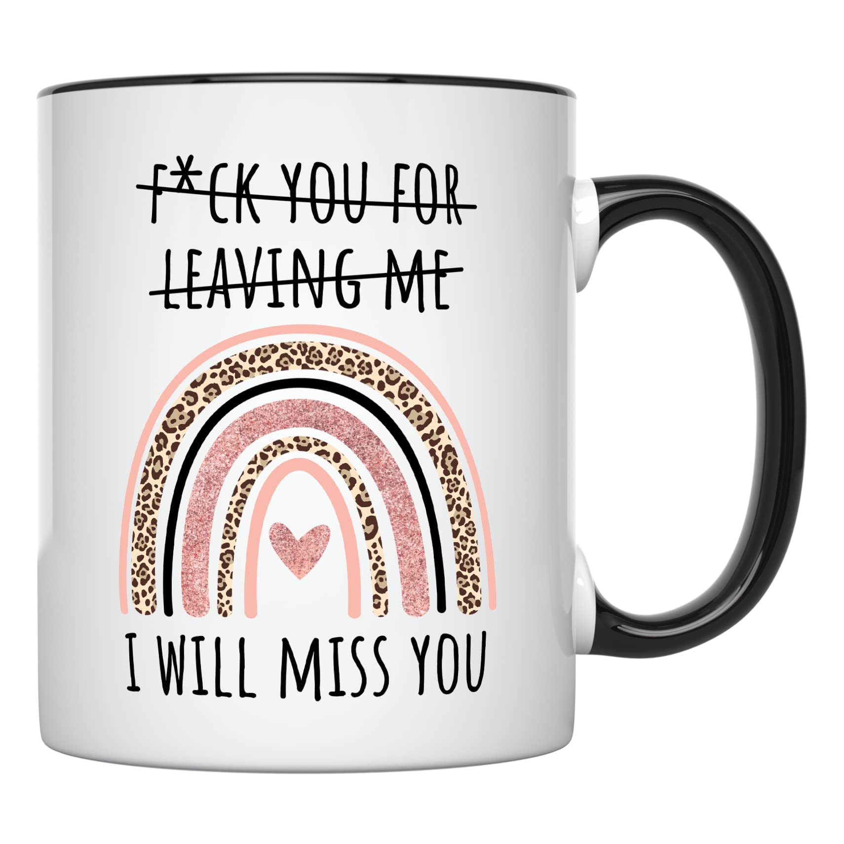 Tazza Coworker Leaving Farewell Moving Away Tazza Bicchiere Amica 2 pezzi