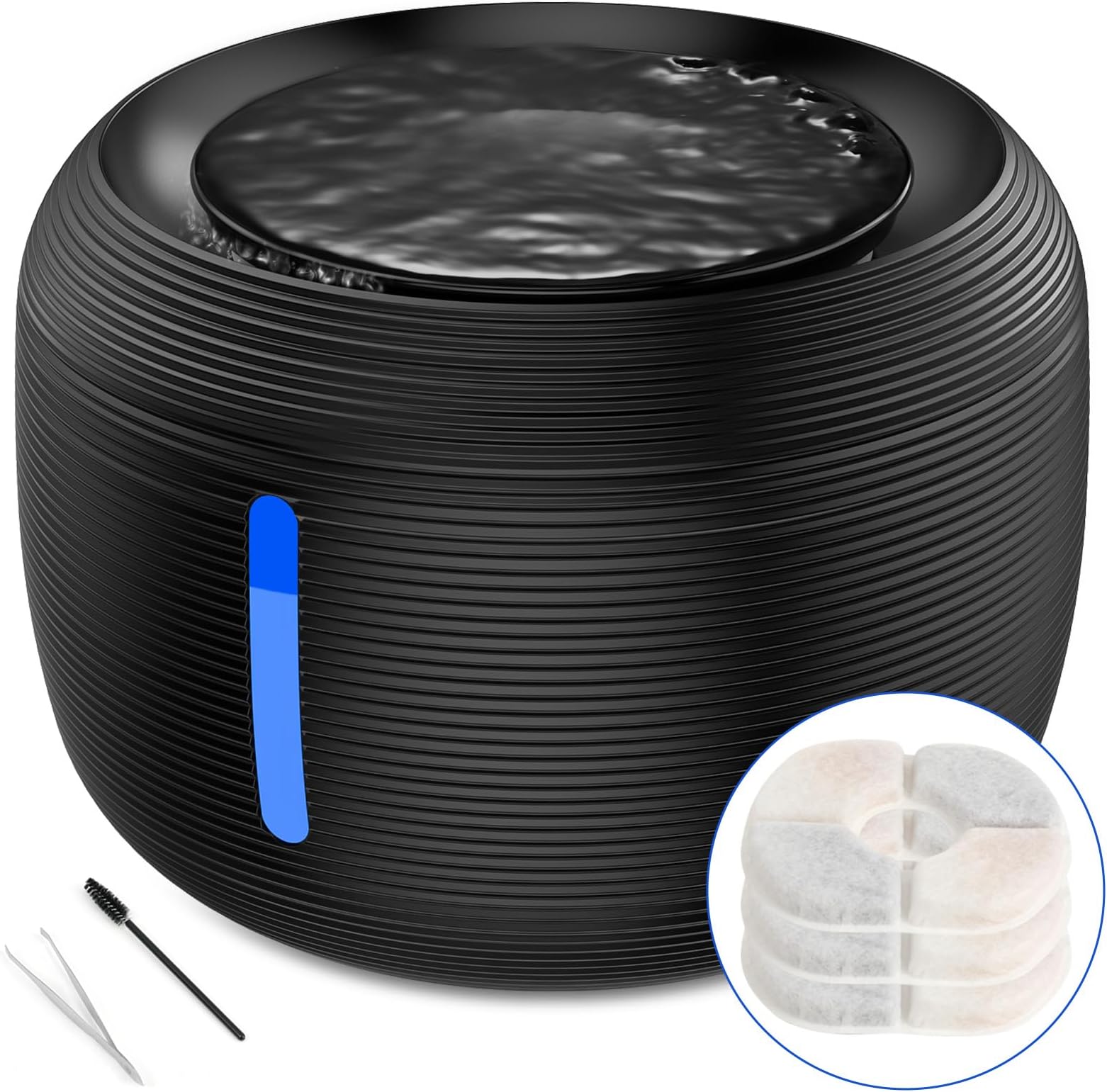 Pawaboo Cat Water Fountain for Drinking, 2.5L Cat fountain with LED