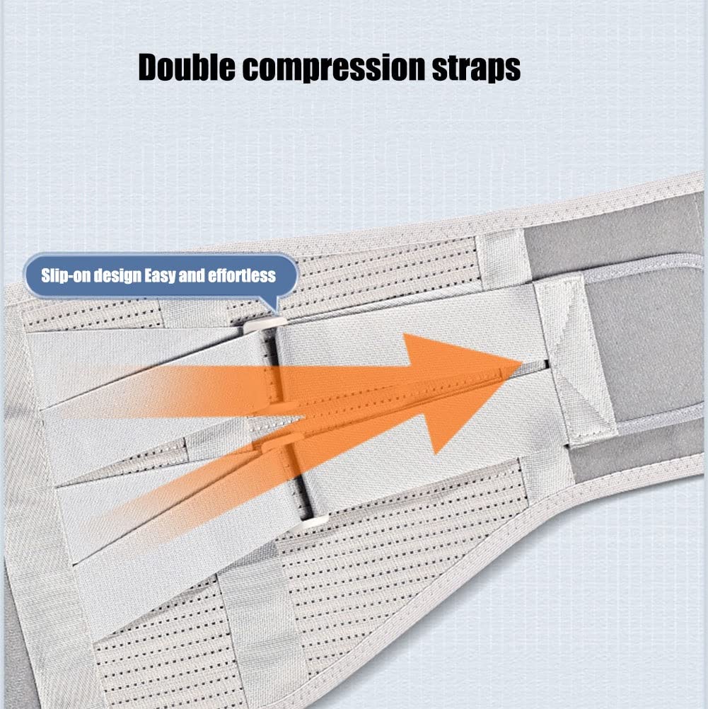 Tutore Lombare con Barra di Supporto Sollievo dal Mal di Schiena per Uomini e Donne Cintura di Supporto Lombare Traspirante per Il Dolore alla Sciatica Supporto Lombare per Sollevamento PES