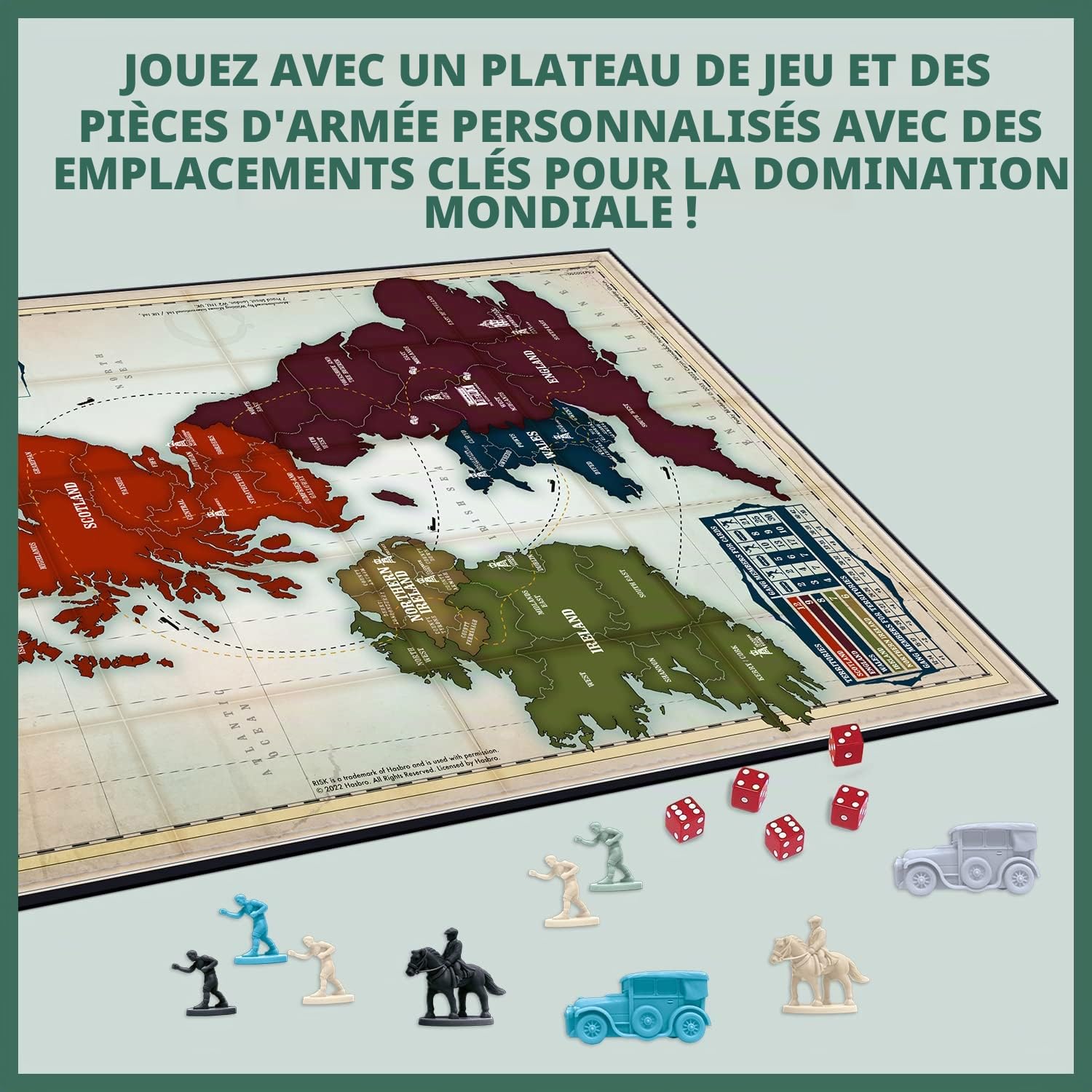 Winning Moves Jeu de société stratégique Peaky Blinders Risk, conquérez tout avec Thomas Shelby, acceptez les missions d'Arthur, Lizzie, Oswald Mosley et Jessie Eden, fait un excellent cadeau pour les