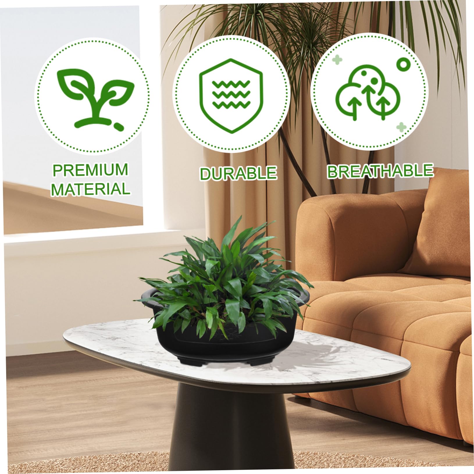 TOYANDONA 2 Pots De Fleurs Plastique Grande Taille 14.96In X 11.81In X 5.51In avec Drainage pour Jardin IntéRieur ExtéRieur Bonsaï Et DéCoration Balcon Bureau
