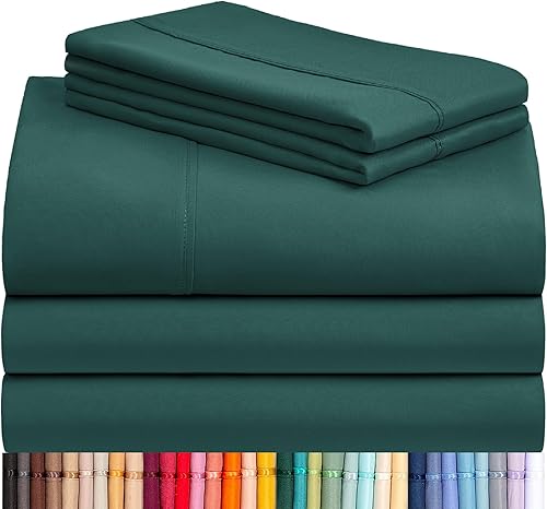 Miniatura 91 de LuxClub - Juego de sábanas, 6 piezas, rayón hecho de bambú, esquinas tipo bolsillos profundos hasta 18 in, sedosas, antiarrugas, frescas, aptas