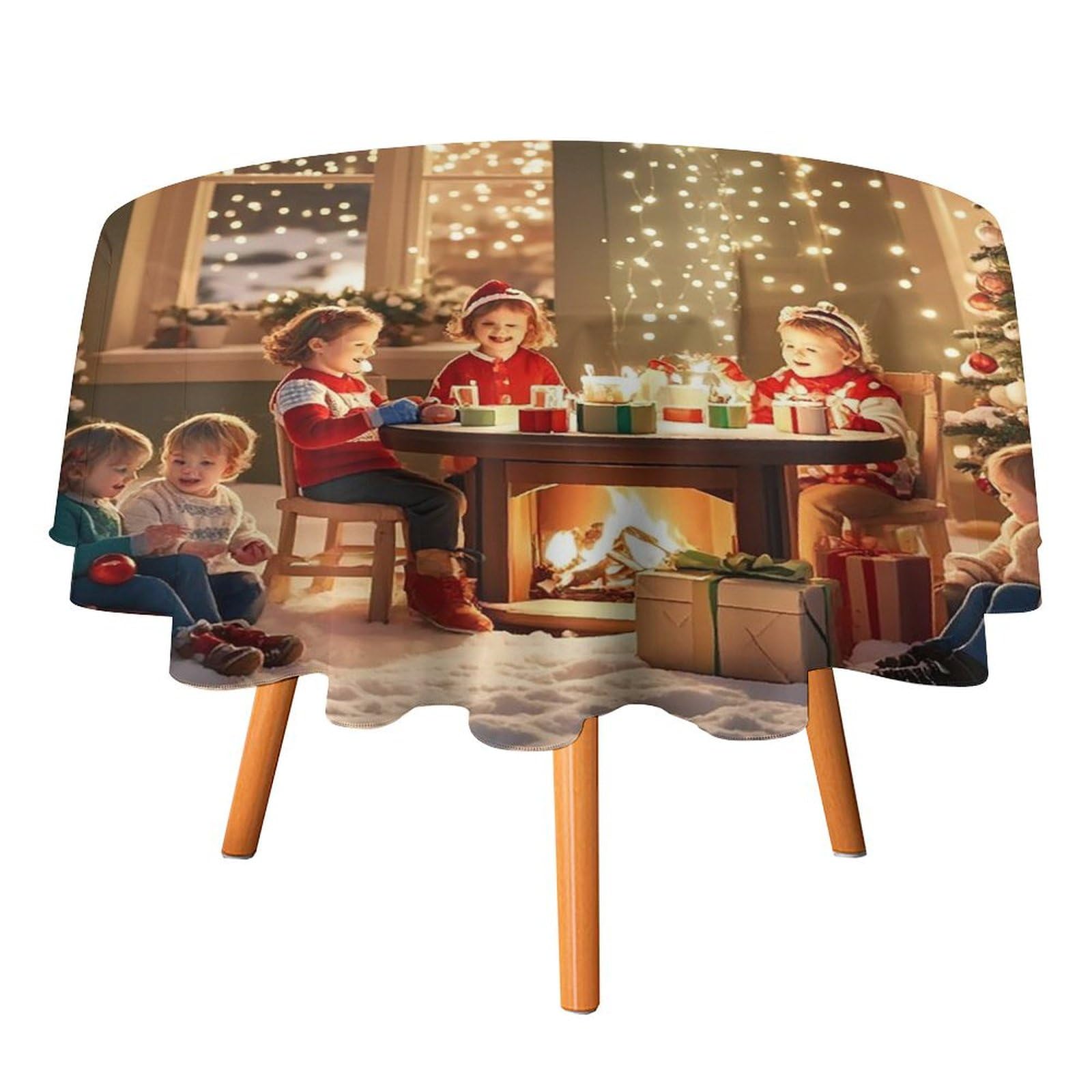 Nappes rondes de cuisine 177cm pour repas de fête et salle à manger