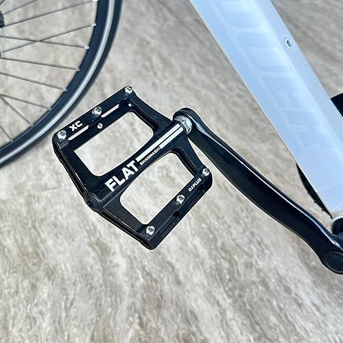 Miniatura 6 de UPANBIKE Pedales de rodamiento de bicicleta de montaña de 916 pulgadas, eje de aleación de aluminio, plataforma plana para bicicleta de carretera
