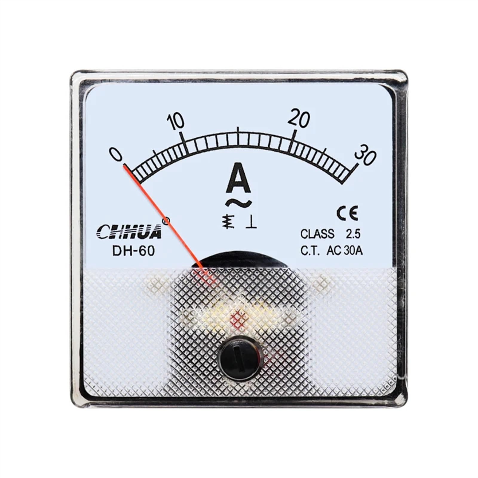 Ampèremètre analogique DH-60 AC, 1A 2A 3A 5A 10A 15A 20A 30A 50A 30/5 50/5 (Color : AC, Size : 15A_60X60MM)
