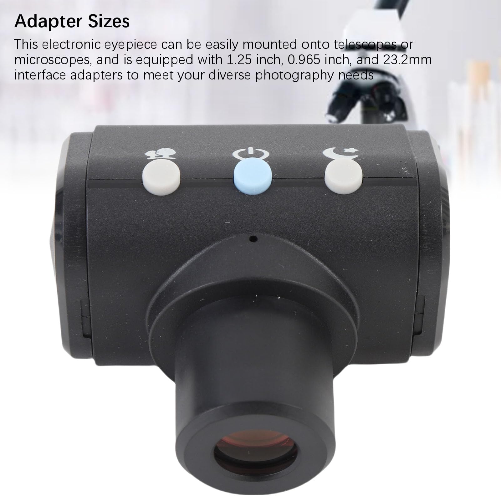 Emoshayoga Oculare Elettronico Wireless WiFi 1080P HD per Microscopio Astronomico, Batteria Incorporata, per Fotografia Naturalistica, Materiale Plastico