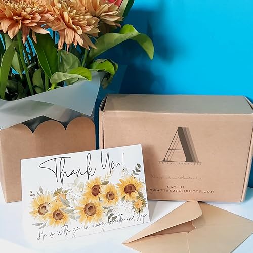 Miniatura 5 de Caja de 40 tarjetas de felicitación modernas, tarjetas de agradecimiento con sobres, tarjetas inspiradoras, tarjetas de notas en blanco, tarjetas y