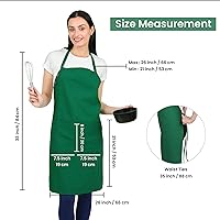 Vista 5 de Kitchen Apron Cotton Waterdrop Resistant with adjustable Aprons for Women with Pockets 9 Color option Cooking