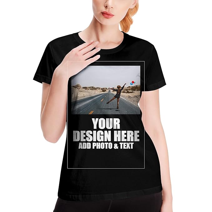 Buy Custom Shirts Design Your Own for Women Personalized T Shirts Two